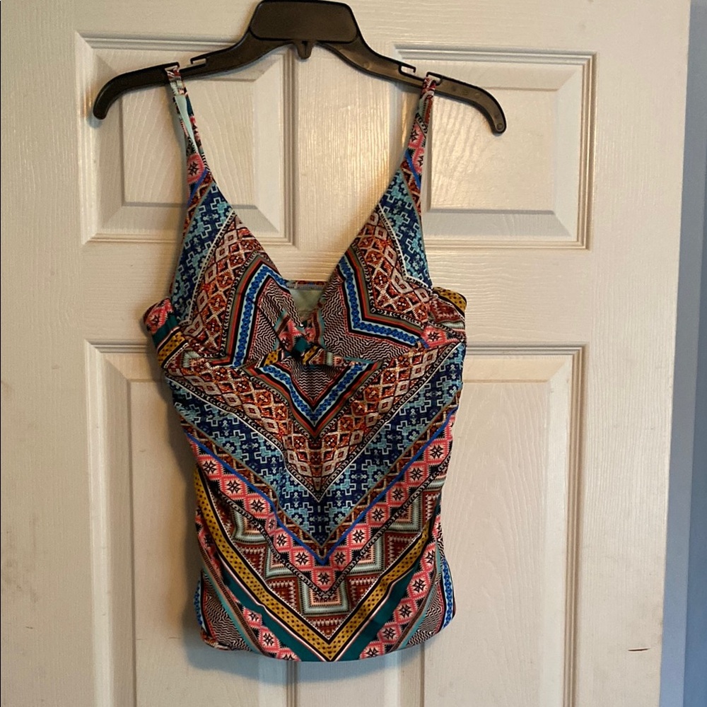 Multicolor Geometric Women's Top